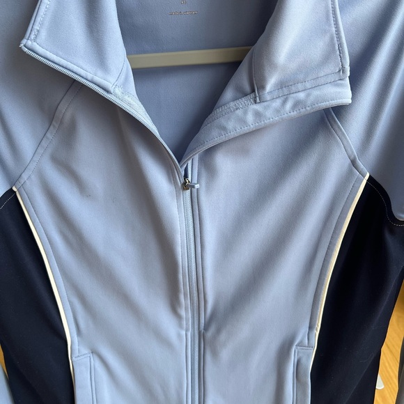 Lou & Grey Light Blue and Navy Zipup - Picture 3 of 4